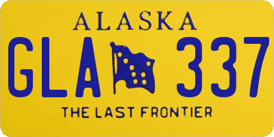 AK license plate GLA337