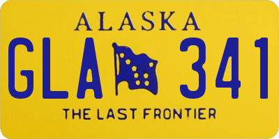 AK license plate GLA341