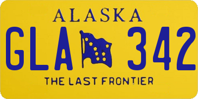 AK license plate GLA342