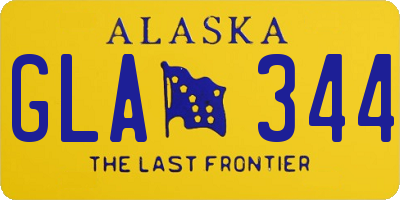 AK license plate GLA344