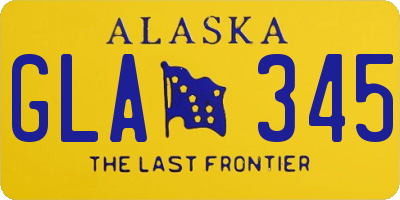 AK license plate GLA345