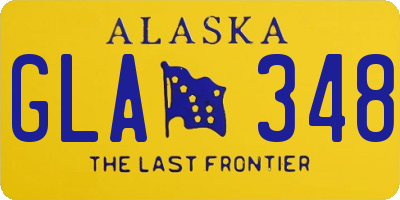 AK license plate GLA348