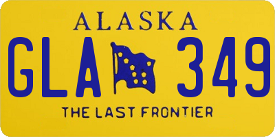 AK license plate GLA349