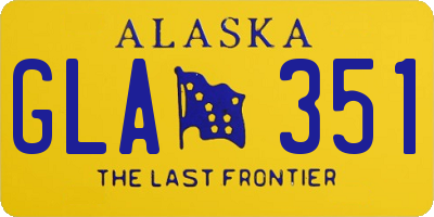 AK license plate GLA351