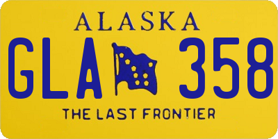 AK license plate GLA358