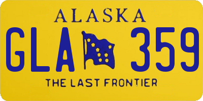 AK license plate GLA359