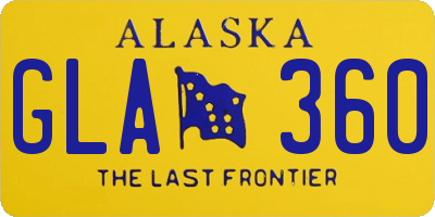 AK license plate GLA360