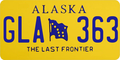 AK license plate GLA363