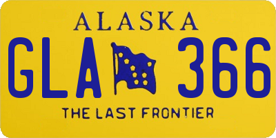 AK license plate GLA366