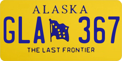 AK license plate GLA367