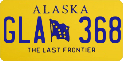 AK license plate GLA368