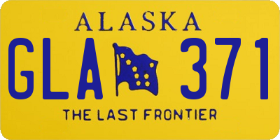 AK license plate GLA371