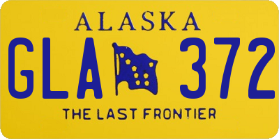 AK license plate GLA372