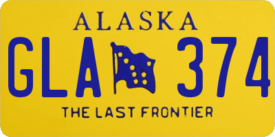 AK license plate GLA374