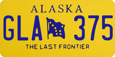 AK license plate GLA375