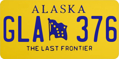 AK license plate GLA376