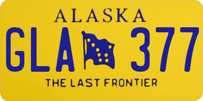 AK license plate GLA377