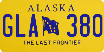AK license plate GLA380