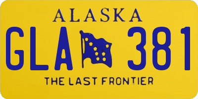 AK license plate GLA381