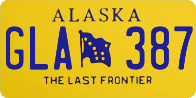 AK license plate GLA387