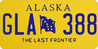 AK license plate GLA388