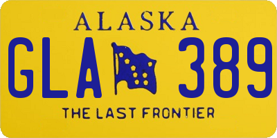 AK license plate GLA389