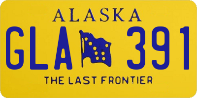 AK license plate GLA391