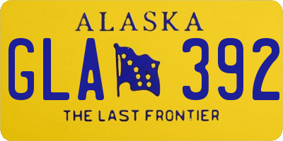 AK license plate GLA392