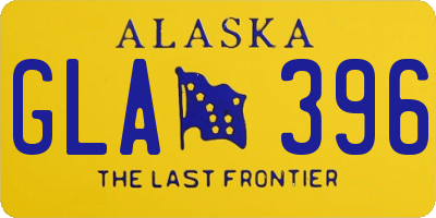 AK license plate GLA396