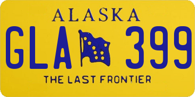 AK license plate GLA399