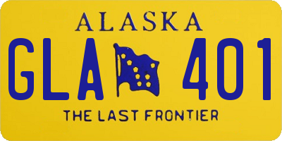 AK license plate GLA401