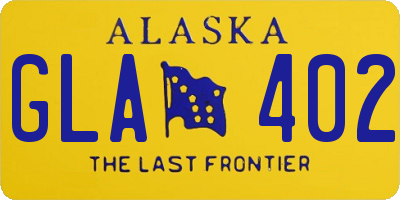 AK license plate GLA402