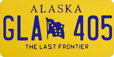AK license plate GLA405