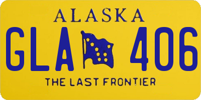 AK license plate GLA406