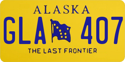 AK license plate GLA407