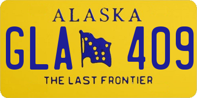AK license plate GLA409