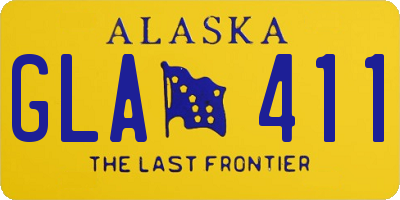 AK license plate GLA411