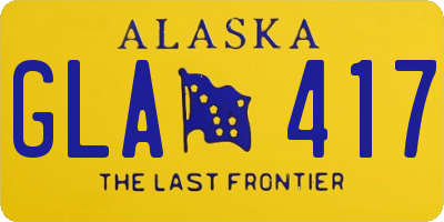 AK license plate GLA417