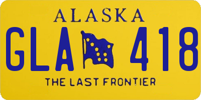 AK license plate GLA418
