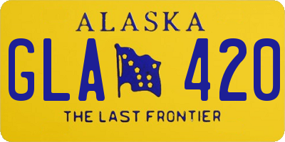 AK license plate GLA420