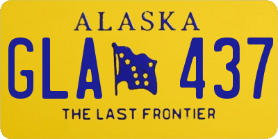 AK license plate GLA437