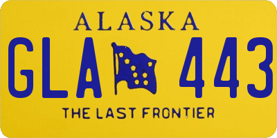 AK license plate GLA443