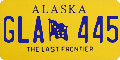 AK license plate GLA445