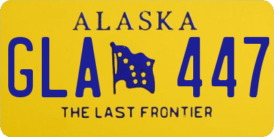 AK license plate GLA447
