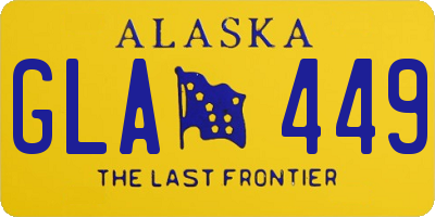 AK license plate GLA449