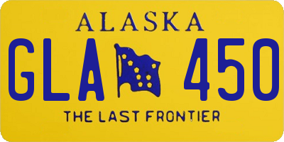 AK license plate GLA450