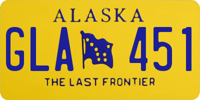 AK license plate GLA451