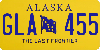 AK license plate GLA455