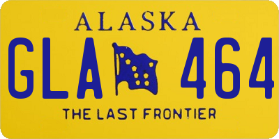 AK license plate GLA464