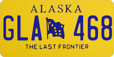 AK license plate GLA468